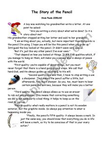 The Story of the Pencil ESL worksheet by similar5