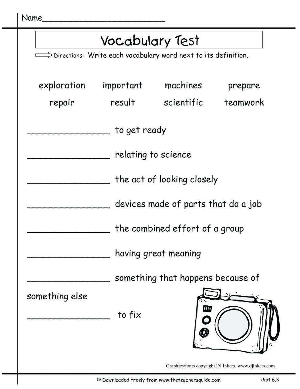 5th Grade Vocabulary Worksheets Kidsworksheetfun