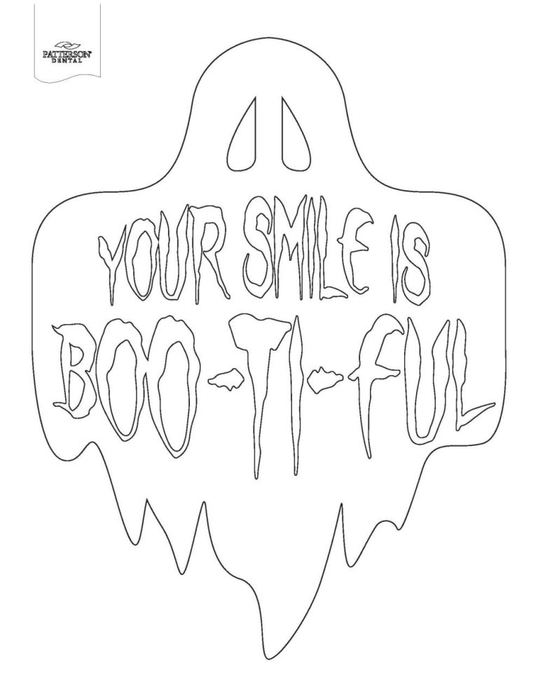 Halloween Dental Coloring Page