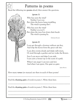 Free Printable Poetry Worksheets Pdf