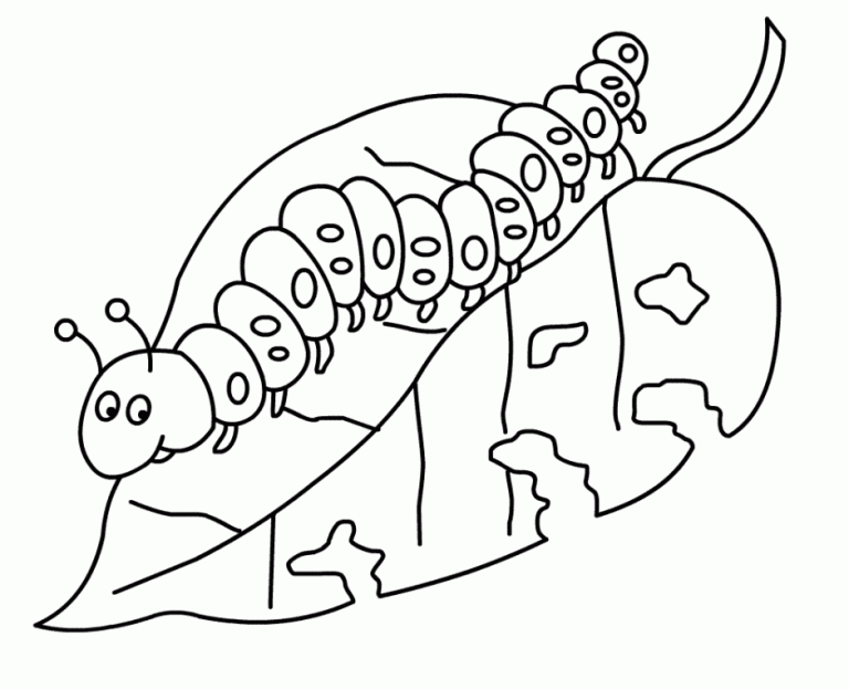 Hungry Caterpillar Coloring Page