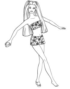 Happy Barbie Doll Coloring Pages For Kids Coloring pages for kids
