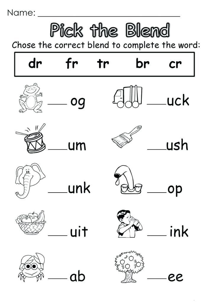 Printout Phonics Kindergarten English Worksheets