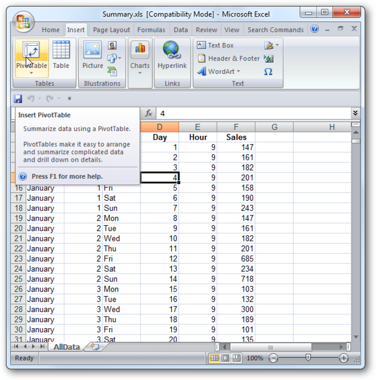 Create A Pivot Table With Multiple Worksheets