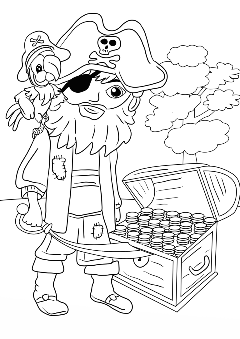 Coloring Page Pirate