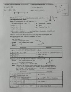 Proofs Worksheet 1 Answers Ivuyteq