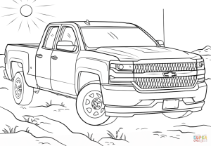 Lifted Chevy Trucks Free Coloring Pages