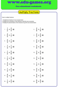 Free Multiply Fraction Worksheet Maker Fractions worksheets, Math