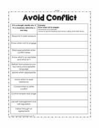 Conflict Resolution Worksheets For Adults Pdf