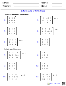 Multiplying Matrices Worksheet worksheet