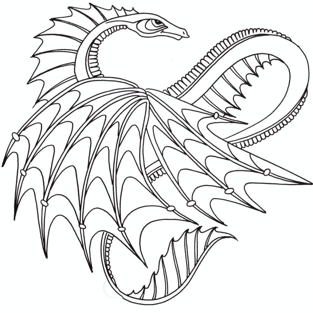 Free Coloring Dragon Pages