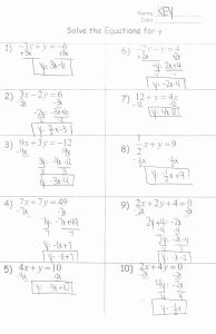 Literal Equations Worksheet Algebra 2 Answers Literal Equations