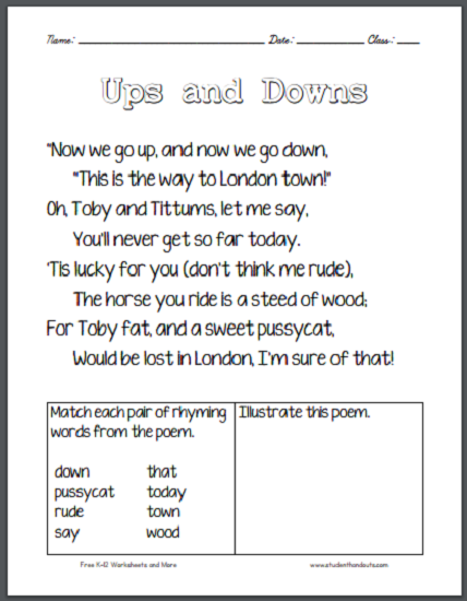 Grade 7 Poetry Worksheets Pdf