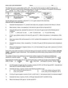 Charles Law Worksheet Answers Chemistry If8766 » Complete Possible