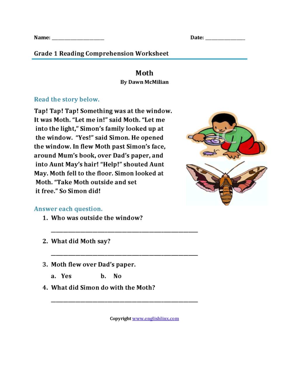 2Nd Grade Reading Comprehension Worksheets Pdf To You Math —