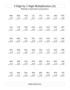 3 Digit By 2 Digit Multiplication Worksheets Pdf Times Tables Worksheets