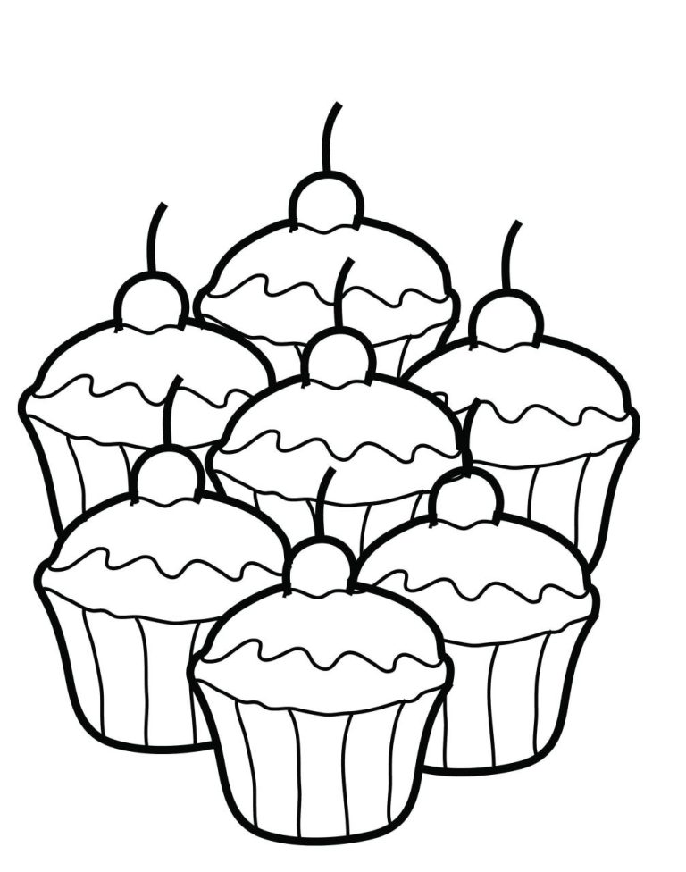 Minnie Mouse Cupcake Coloring Pages