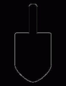 Dreidel pattern. Use the printable outline for crafts, creating