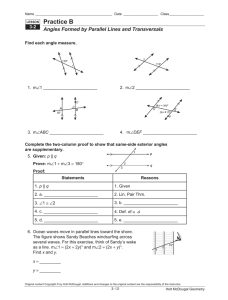 3 2 Practice Angles And Parallel Lines Worksheet Answers —