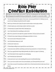 Family Conflict Resolution Worksheets Pdf