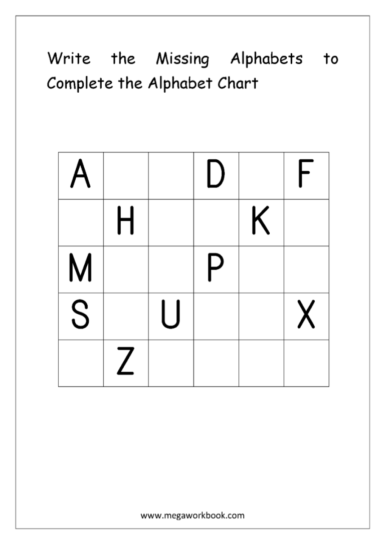 Alphabet Identification Kindergarten English Worksheets
