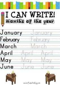 I Can Write Days of the Week, Months of The Year, Alphabet Tracing and
