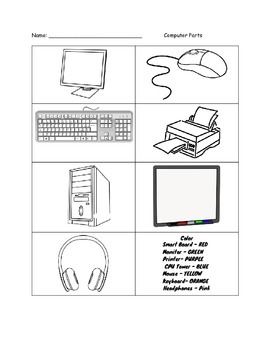Computer Worksheets For Kindergarten Pdf