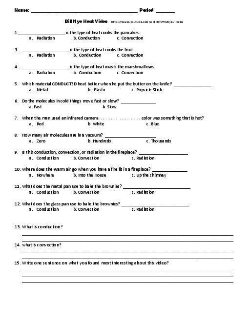 Chemistry Teaching Transparency Worksheet Answers