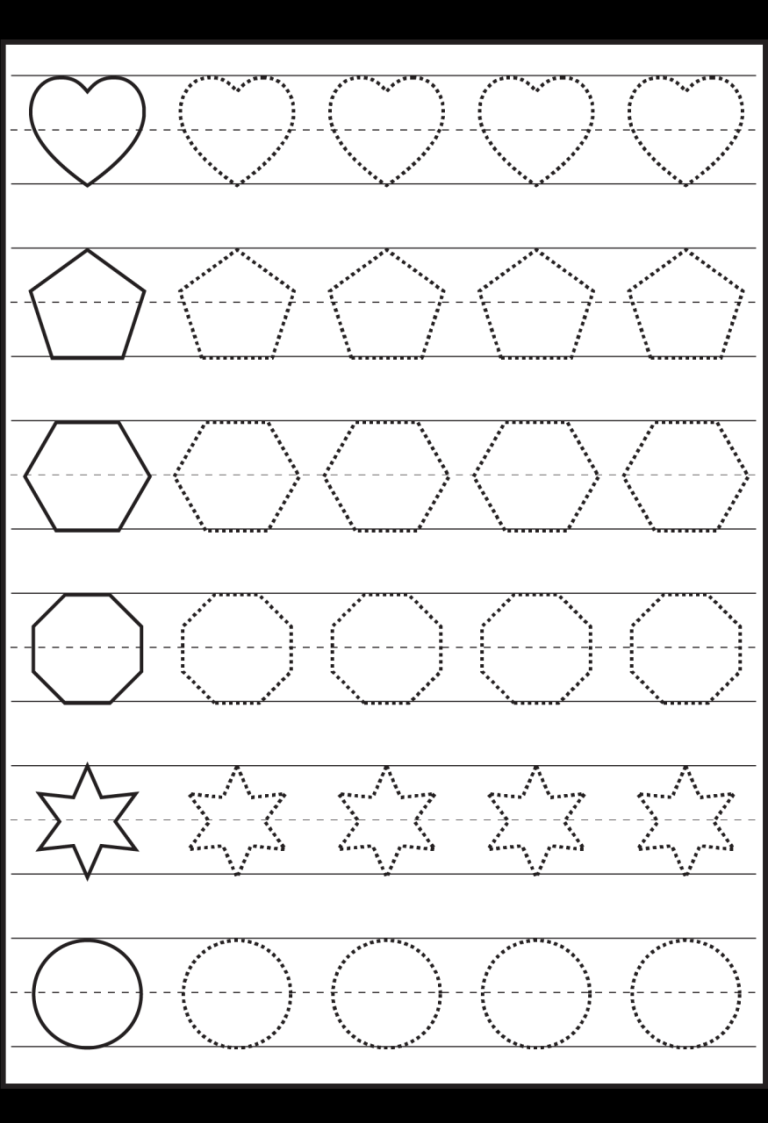 Tracing Printable Worksheets For Toddlers Age 3