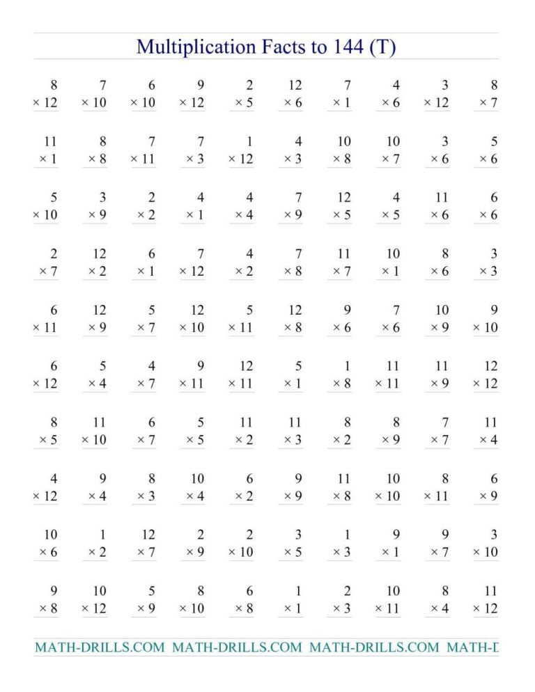 Printable 12th Grade Math Worksheets