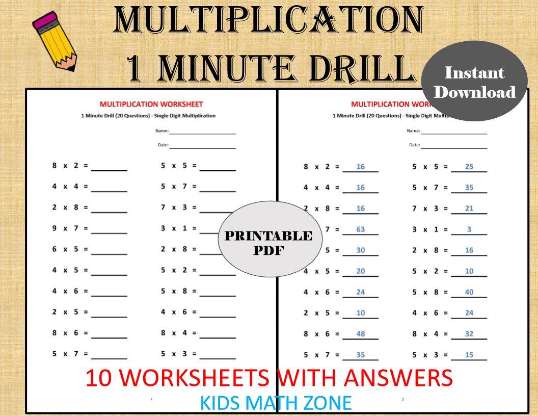 Kumon Multiplication Worksheets Pdf