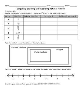 Classification Worksheet Answer Key Real Number System Worksheet Answers