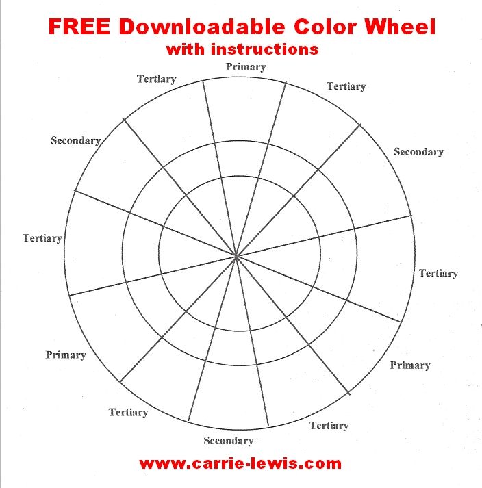 Free Printable Blank Color Wheel Template