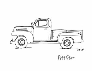 vintage truck coloring pages Old Pickup Truck Coloring Pages