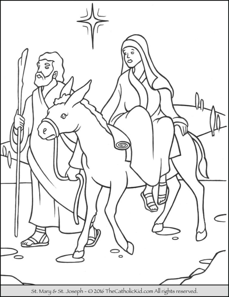 Angels Spoke To Mary And Joseph Coloring Pages