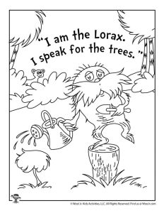 Printable Lorax Coloring Pages Woo! Jr. Kids Activities The lorax