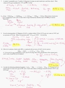 Stoichiometry Worksheet Answer Key Stoichiometry and Avogadro S