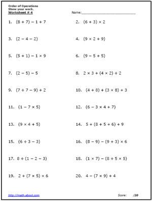 Sixth Grade Algebra Worksheets Grade 6 Pdf
