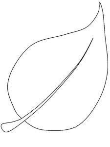 Image result for simple leaf clip art Leaf coloring page, Leaf stencil
