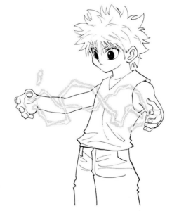 Anime Killua Coloring Pages Coloring Home