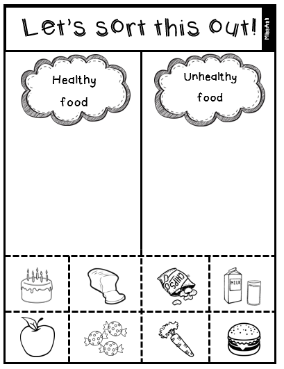 Healthy And Unhealthy Food Worksheets Pdf