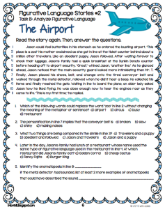 Figurative Language Stories 2 The Airport Answer Key — Carsonplazahotel