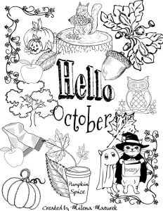 Free Printable October Coloring Pages