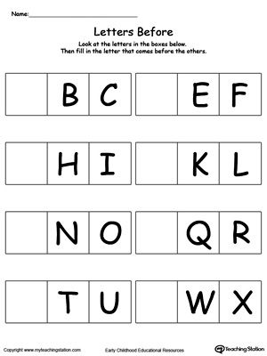 Alphabet Activity Worksheets For Preschoolers