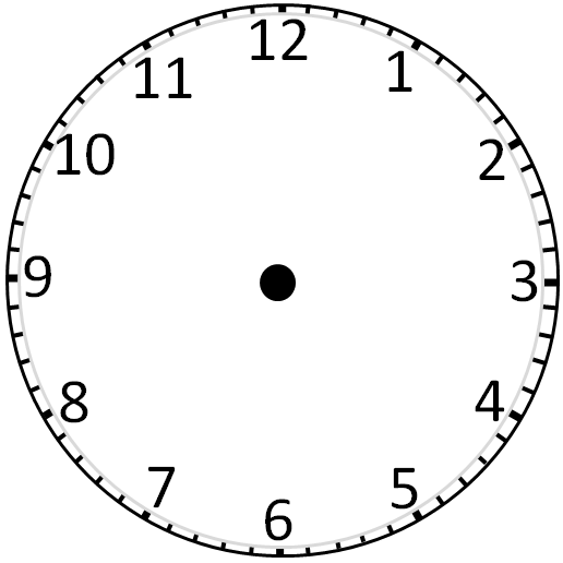 Printable Clock Template With Minutes