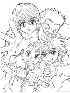 Download or print this amazing coloring page Hunter X Hunter Coloring