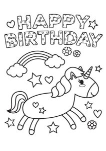 Free & Easy To Print Happy Birthday Coloring Pages Happy birthday