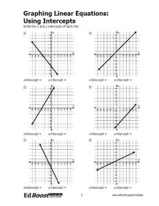 Writing Linear Equations Worksheet Answers Writing and Graphing Linear