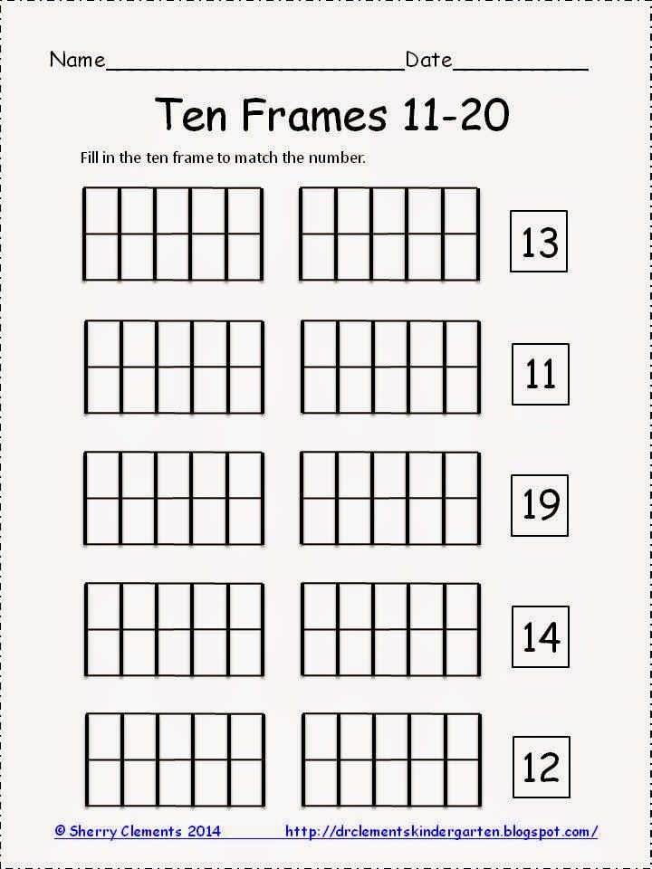 Ten Frame Worksheets Free Printables