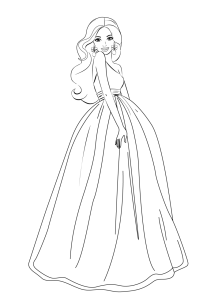 Barbie coloring pages for girls free printable Colorir barbie